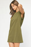 Studded Cotton Dress | Olive