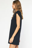 Studded Cotton Dress | Black
