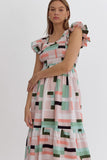 Modern Smocked Midi Dress | Light Pink