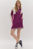 Color Block Collard Dress | Plum