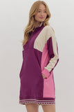 Color Block Collard Dress | Plum