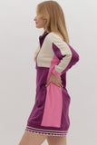 Color Block Collard Dress | Plum