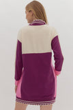 Color Block Collard Dress | Plum