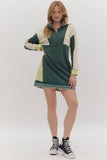 Color Block Collard Dress | Green