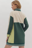 Color Block Collard Dress | Green