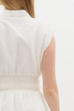 Floral Jacquard Zip Dress | Off White