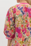 Floral 3/4 Bubble Sleeve Dress | Berry Mix
