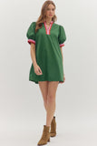 Band Accent Dress | Green