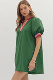 Band Accent Dress | Green