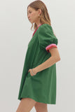 Band Accent Dress | Green