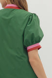 Band Accent Dress | Green