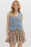Denim Vest Top | Blue