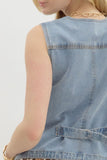 Denim Vest Top | Blue