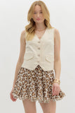 Denim Vest Top | Ecru