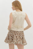 Denim Vest Top | Ecru