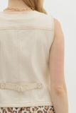 Denim Vest Top | Ecru