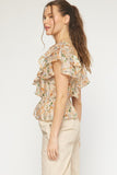 Floral Smocked Peplum Top | Carrot