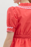 Ricram Trim Surplice Top | Red