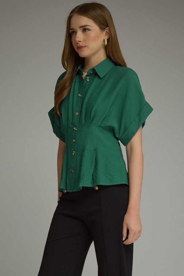 Pintuck Dolman Sleeve Top | Pine