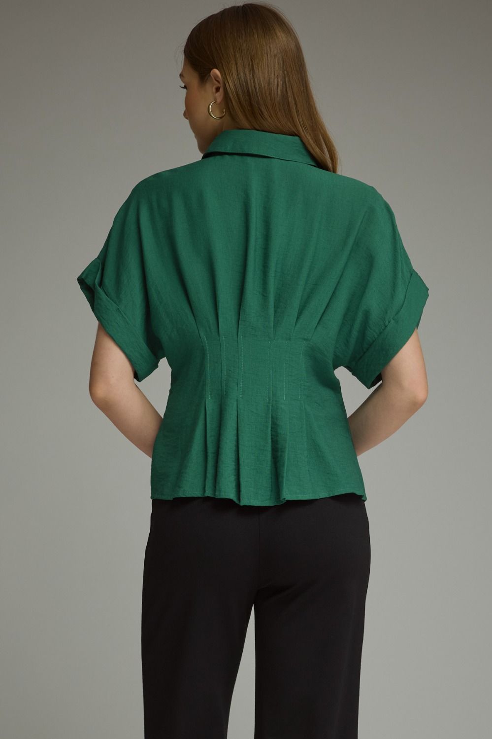 Pintuck Dolman Sleeve Top | Pine