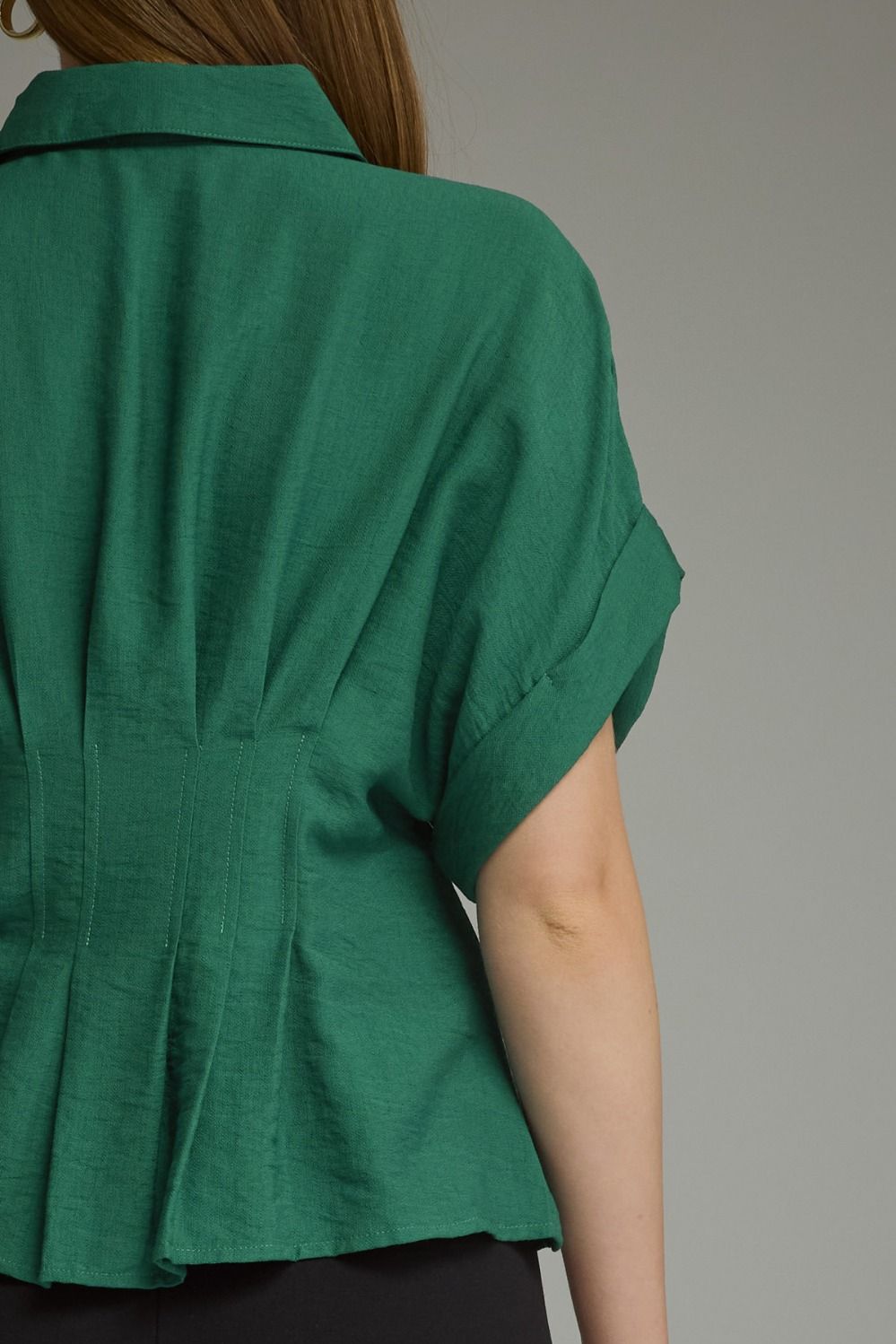 Pintuck Dolman Sleeve Top | Pine