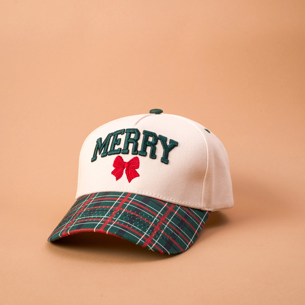 Merry Canvas Plaid Cap | Green
