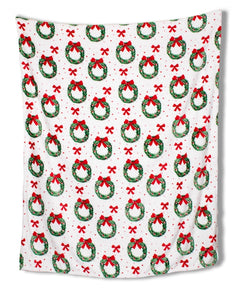 Clara Wreath | Luxurious Soft Christmas Throw Blanket