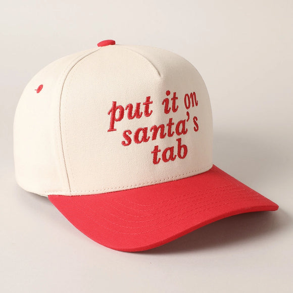 Put It On Santa's Tab Trucker Cap | Red