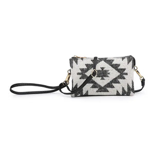 Riley Crossbody Bag | Aztec Black+White