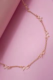 Ribbon Bow Short Necklace | Gold