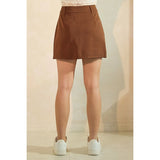 Twill Pocket Mini Skort | Brown