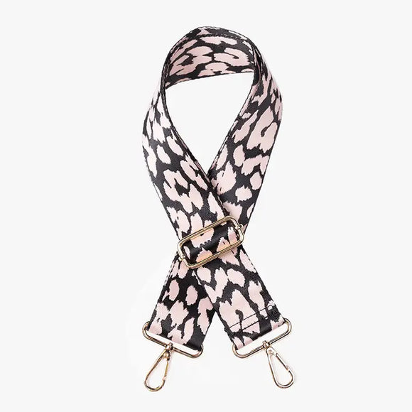 Adjustable Guitar Strap | Leopard Pink/Black