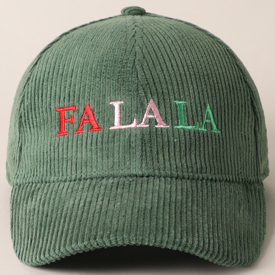 Fa La La Corduroy Cap | Sage Green