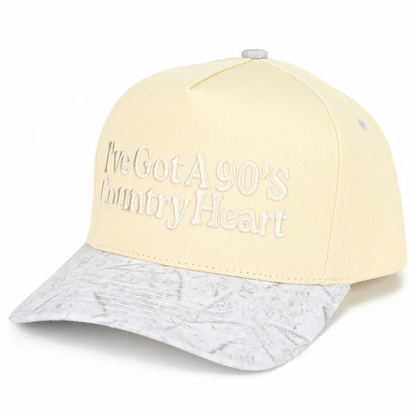 I've Got A 90s Country Heart Trucker Cap | White Camo