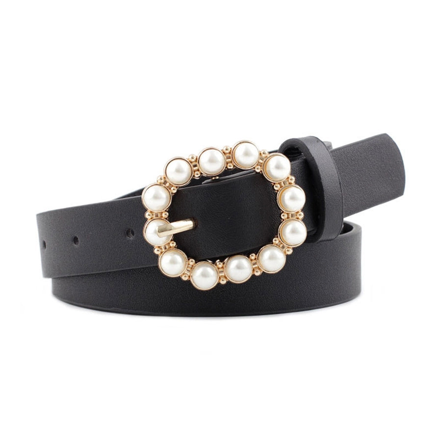 Faux Leather Pearl Buckle Belt | Various