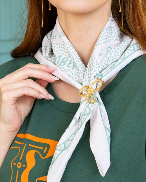 Bow Broach Bandana Pin | Gold