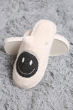 Comfy Luxe Happy Face Slippers | Black