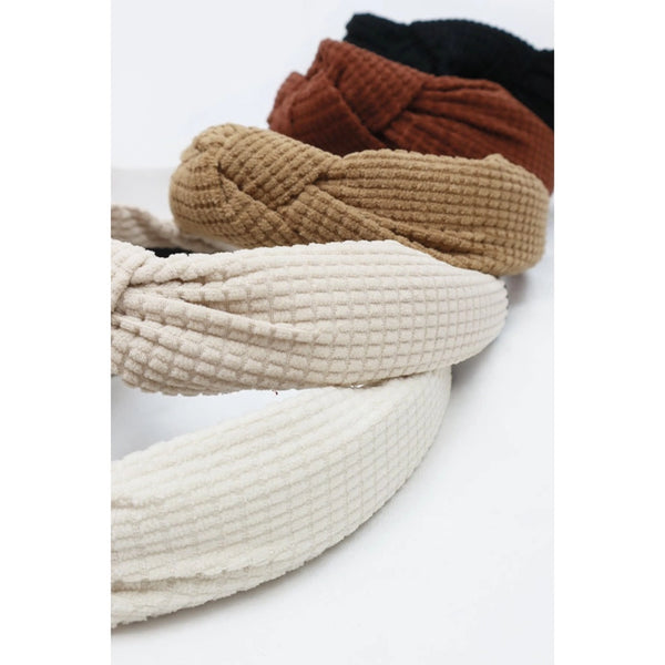 Waffle Textured Knotted Headbands | Various