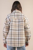 Plaid Oversized Shacket | Cream Brown Mix