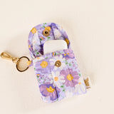 Puffy Earbud Case Keychain | Bouquet Beauty Purple