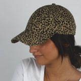 Leopard Distressed Cotton Baseball Cap