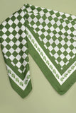 Silky Wild Rag Scarf | Green Checker