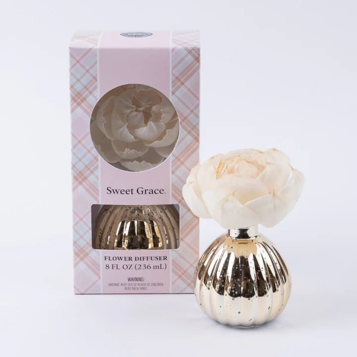 Sweet Grace Flower Diffuser | Mercury Glass
