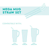 All American | Reusable 40oz Mega Mug Straw Set | Swig