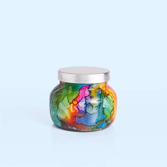 Capri Blue Volcano | Petite Jar Candle Rainbow Watercolor
