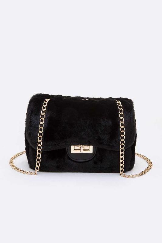 Fur Mini Bag | Black