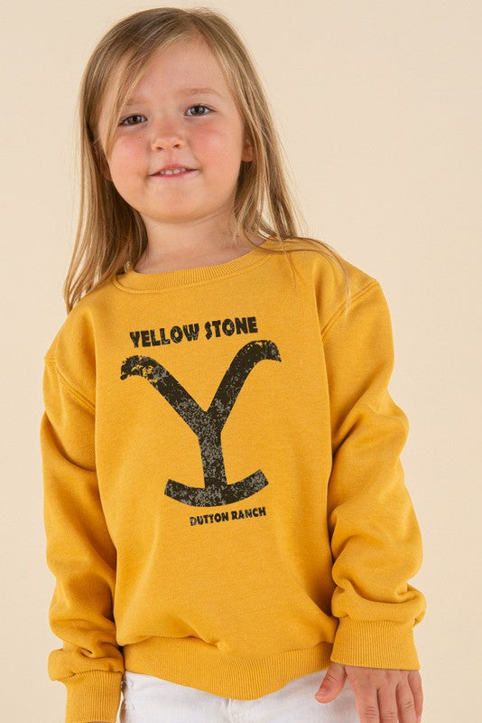 Kids Yellowstone Sweatshirt | Mustard