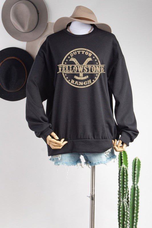 Yellowstone Oversized Sweatshirt | Black