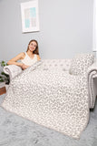 Comfy LUXE Leopard Blanket | Grey