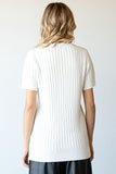 Cable Kint Sweater Top | Ivory